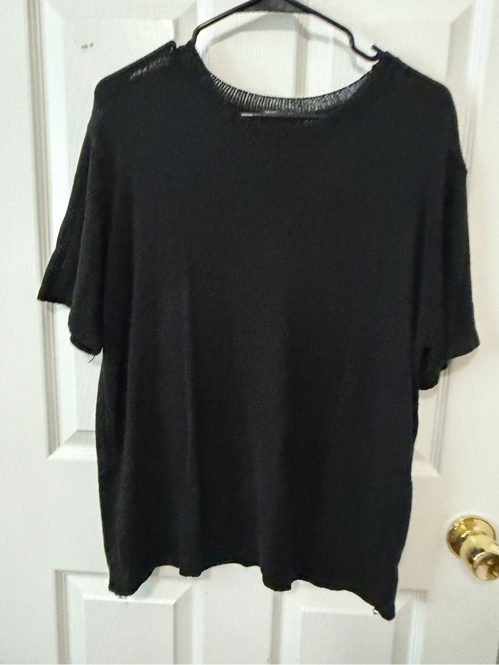 Black Women's Long-Sleeve Tee - Lightweight Crew